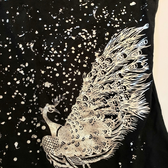 Express Black and Silver Graphic Tee, Size Medium - Picture 2 of 4